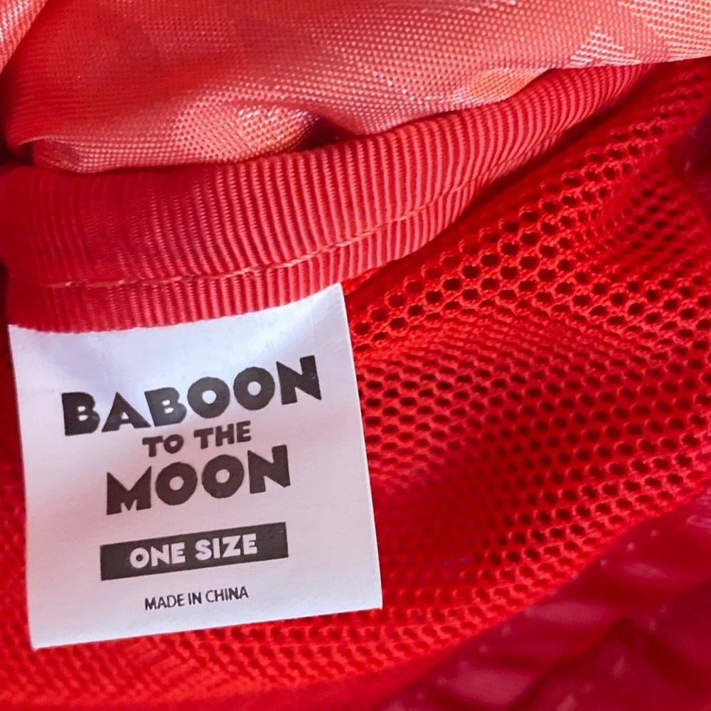 Baboon To The Moon Red Cordura Nylon Fanny Pack Cross Body Adjustable Strap - Picture 8 of 9